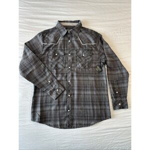 Random Access Men's Button Down Pearl Snap Shirt Size Large Western Pockets NWT